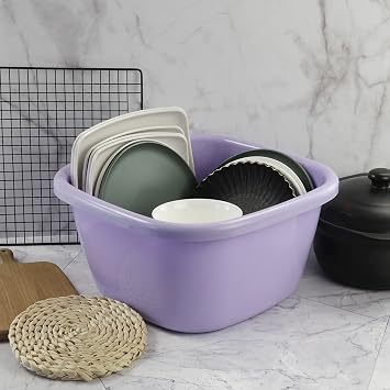 Pekky 18 Quart Plastic Wash Tub Basin, Large Dish Pan, 1 Pack