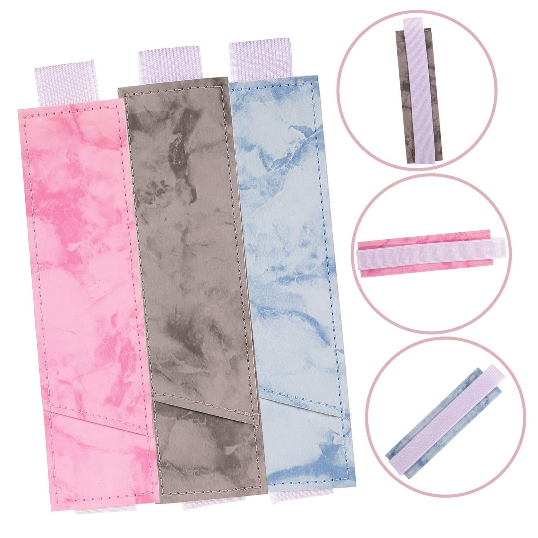 DOITOOL 3 Set Portapenne Elastico Pu Da Custodia Per Penne Per Quaderni E Taccuini Design E Facile Colore Casuale 3 Pezzi*3