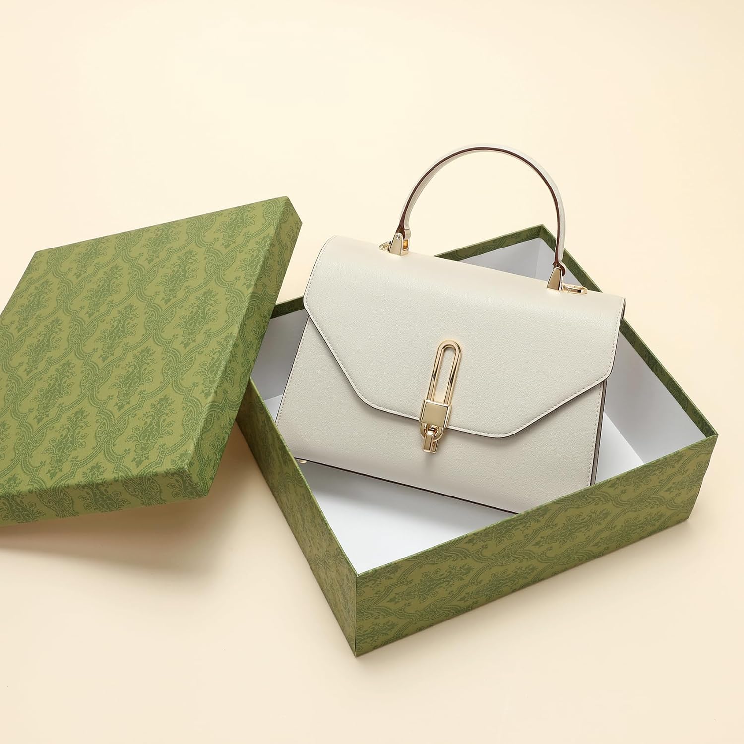 Top Handle Bag Fashion Leather Satchel Bag for Ladies, Zipper Pocket, Metal，Leather tote bag for Women. - Image 9