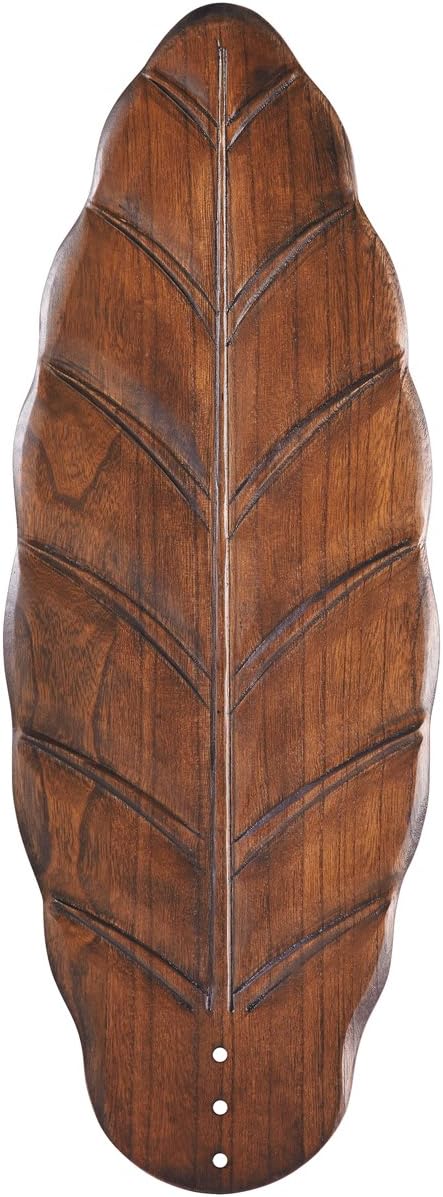 Hottest Sales Kichler 371051 Monarch 70-Inch Carved Leaf Ceiling Fan Solid Wood Blade Set, Walnut Stain