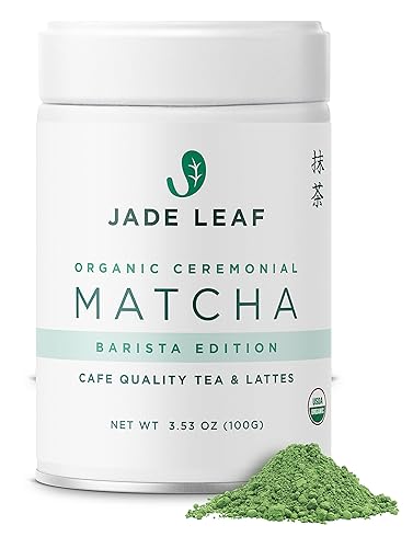 Jade Leaf Té verde en polvo orgánico y japonés de grado culinario supremo el preferido por los Chefs y cafeterías para mezclar hornear