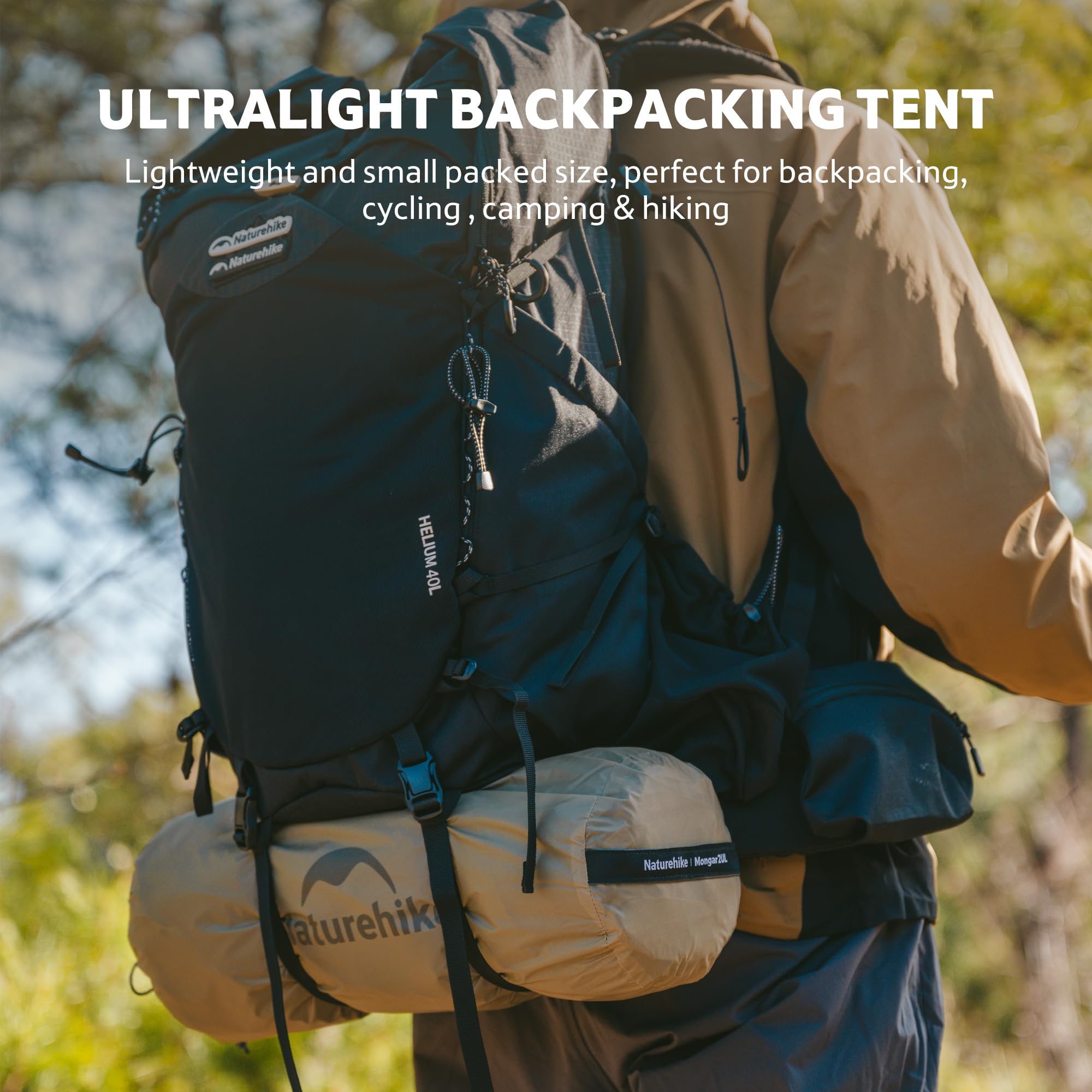 Naturehike Mongar UL Ultralight Windproof Wodoodporny Namiot Turystyczny Podwójny Przenośny 1/2 Osoby 3-4 Sezon Na Kemping Piesze Wycieczki