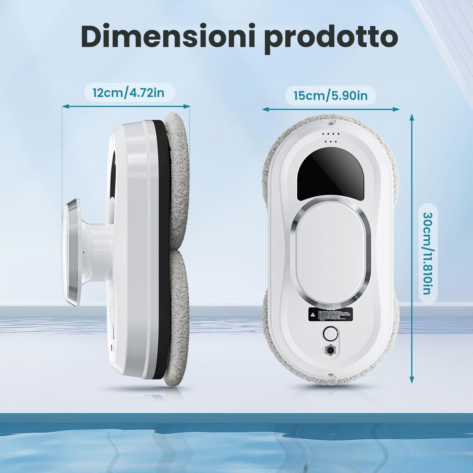Robot lavavetri elettrico 3000 PA 0.35m/min Robot lavavetri Robot per pulizia vetri con remoto Controller 3 modalità di pulizia Robot lavavetri finestre Pulisci vetri elettrico