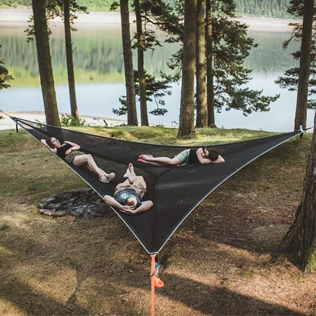 Amaca, sedia per tenda da campeggio all'aperto, se Portable Outdoor Survival Hammock Ideal for Camping Hiking(Red)