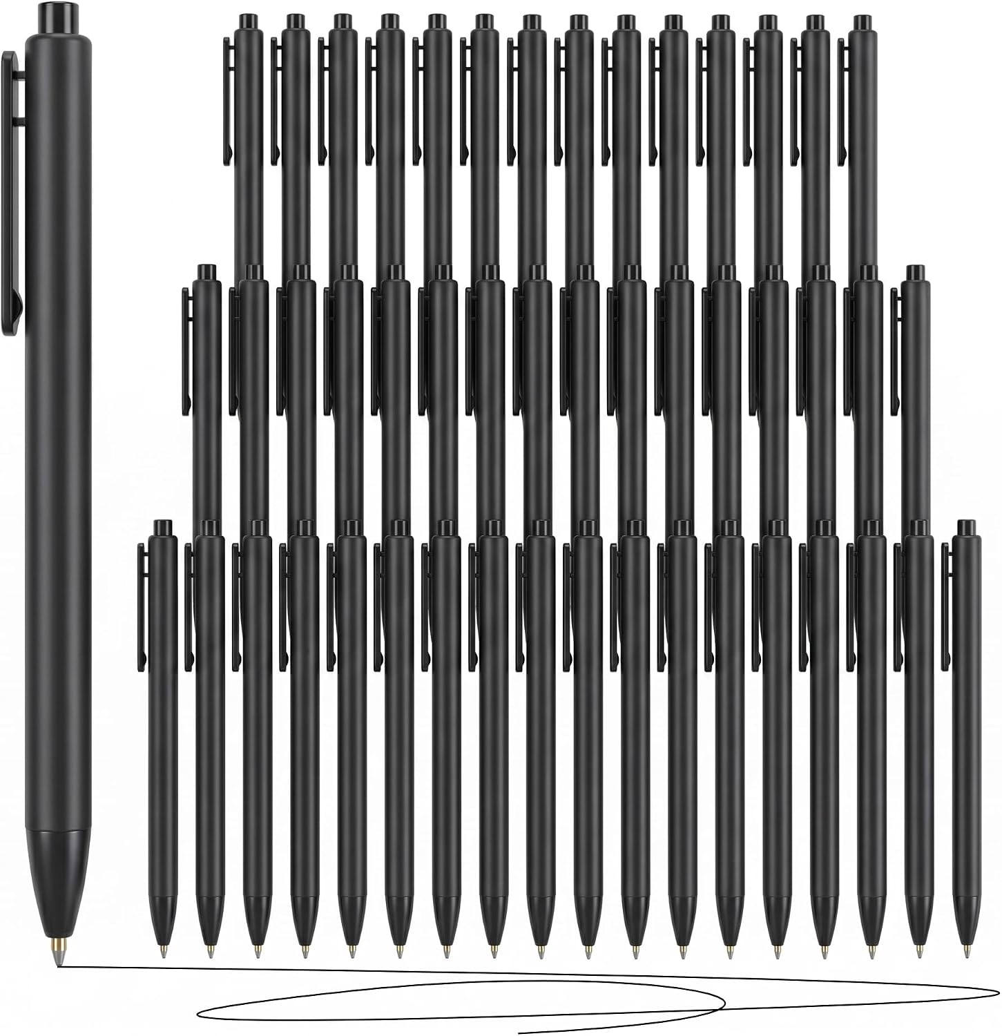 HZDIAYEK 50 Pack Retractable Ballpoint Pens, 1.0mm Medium Point,Smooth WritingNo Smear Click Pens Bulk, Office School Supplies for Teachers, Students, Nursing, Restaurant Servers
