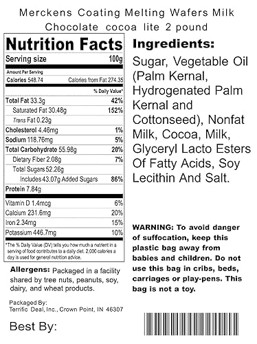 Miniatura 2 de Merckens Chocolate con leche para cobertura para derretir chocolate lite 2 libras