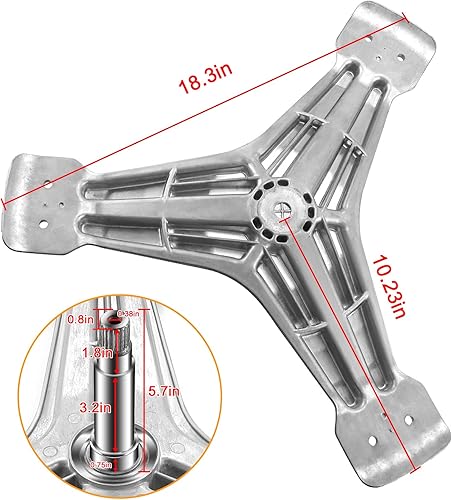 Miniatura 4 de AMI PARTS 4434ER0002D 4434ER0002A - Soporte giratorio de repuesto para lavadora L.G, reemplazo de tambor trasero Spider 4434ER0002B 4434ER0002E