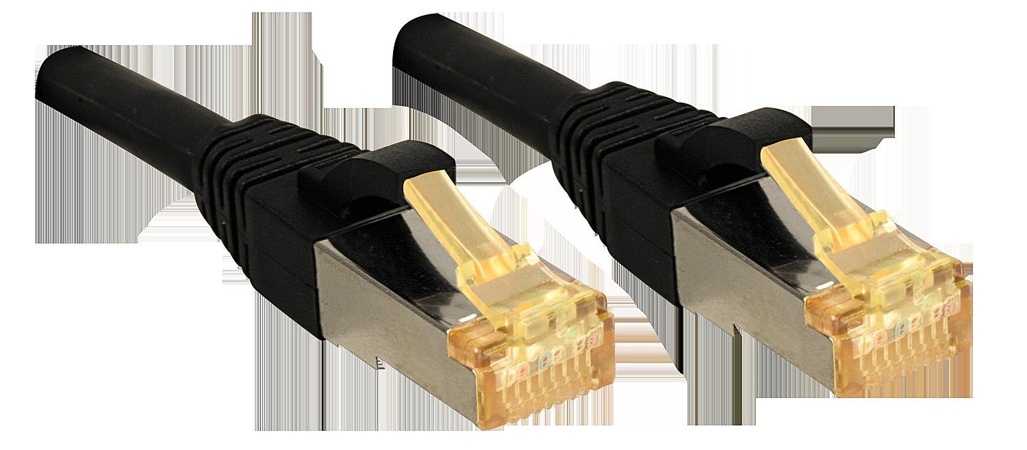 LINDY Cat.7 S/FTP PIMF LSOH 0.3m Patch Cable, Black