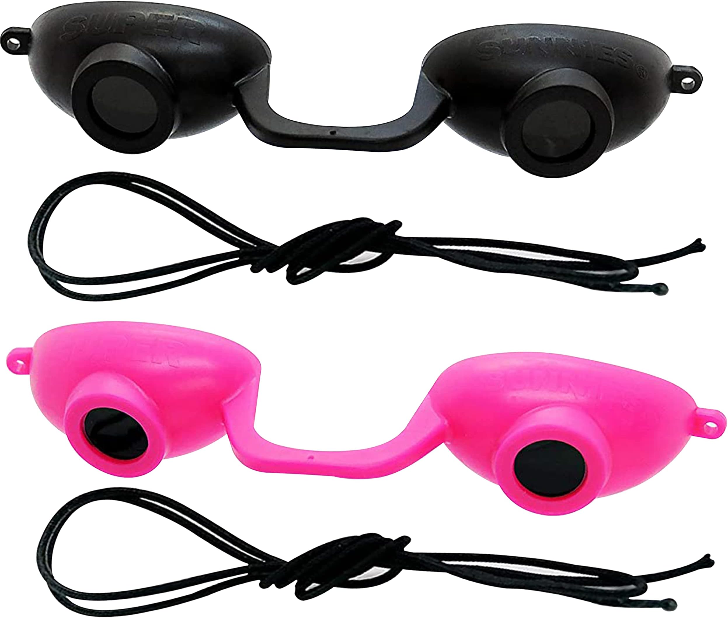 Super Sunnies Flex UV Eye Protection, FDA Compliant Tanning Bed Goggles, Red Light Therapy Glasses, 2 Pack