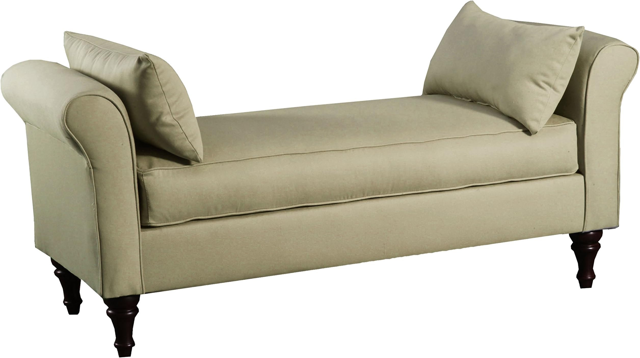 CA310 Belle Meade Roll Arm Bench, Khaki