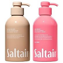 Saltair Body Wash, Signature Scents 2-Pack. Moisturizing Body Cleanser with Monoi Oil and Cupuacu Butter. Luxury Shower Gel for Women and Men. Vegan, Cruelty-Free, Paraben-Free. 2x 17oz Pump Bottles