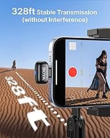 Vista 9 de BOYA mini 2 Wireless Microphone for iPhone & Android, AI Noise Cancellation,App Control, 48k Hz/24 Bit, 30H Battery Life with Charging Case,Lapel