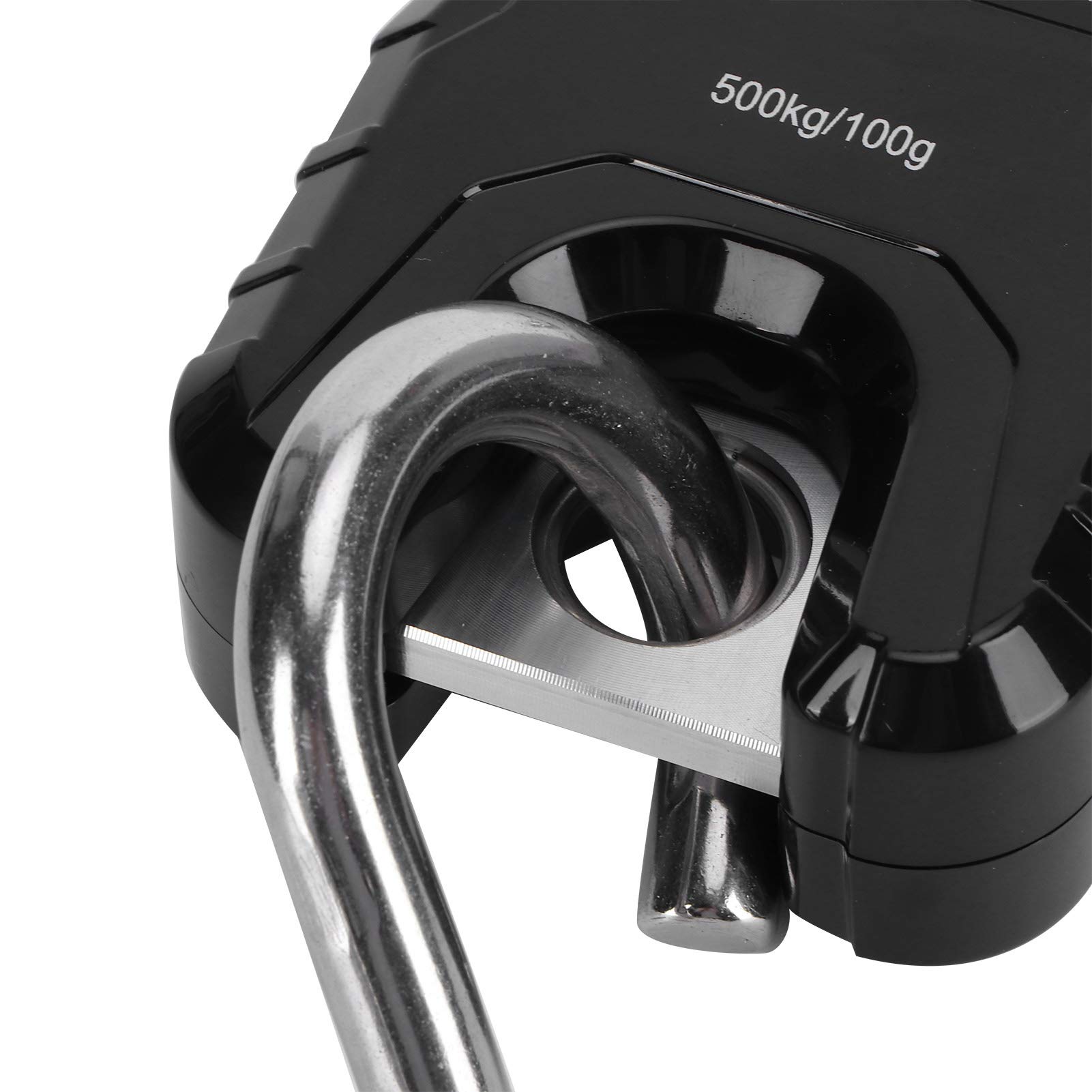 Báscula Colgante Digital, Báscula Eléctrica LED con Pantalla Grande, Gancho Desmontable, 2 Pilas AAA, Conversión de Unidades y Tara, para Equipaje de Viaje a Casa Al Aire Libre (BLACK)
