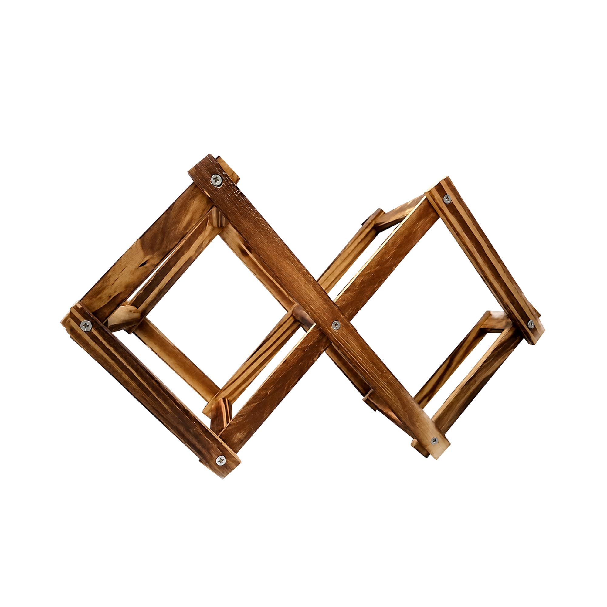 Professional Wood Craft™ Wooden Bottle Rack | Free-Standing 2-Slot Holder for 3 Bottles | Natural Brown & White Finish | Space-Efficient Storage for Pantry, Kitchen, or Dining Room-image-31
