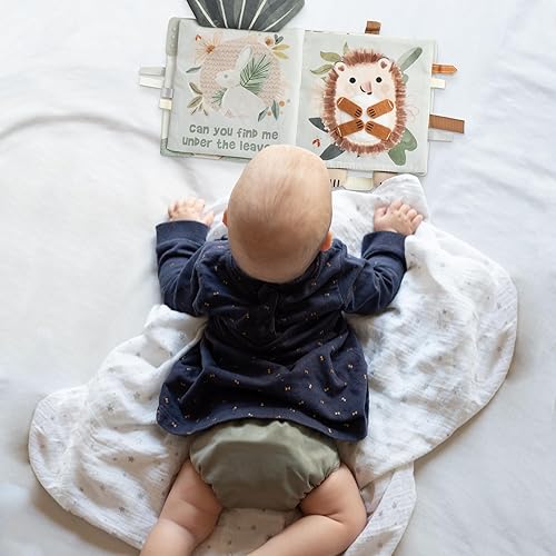 Miniatura 7 de Libro suave para bebés con páginas táctiles y táctiles, bonito libro sensorial para bebés de 0 a 6, 6 a 12 y 12 a 18 meses con espejo y papel
