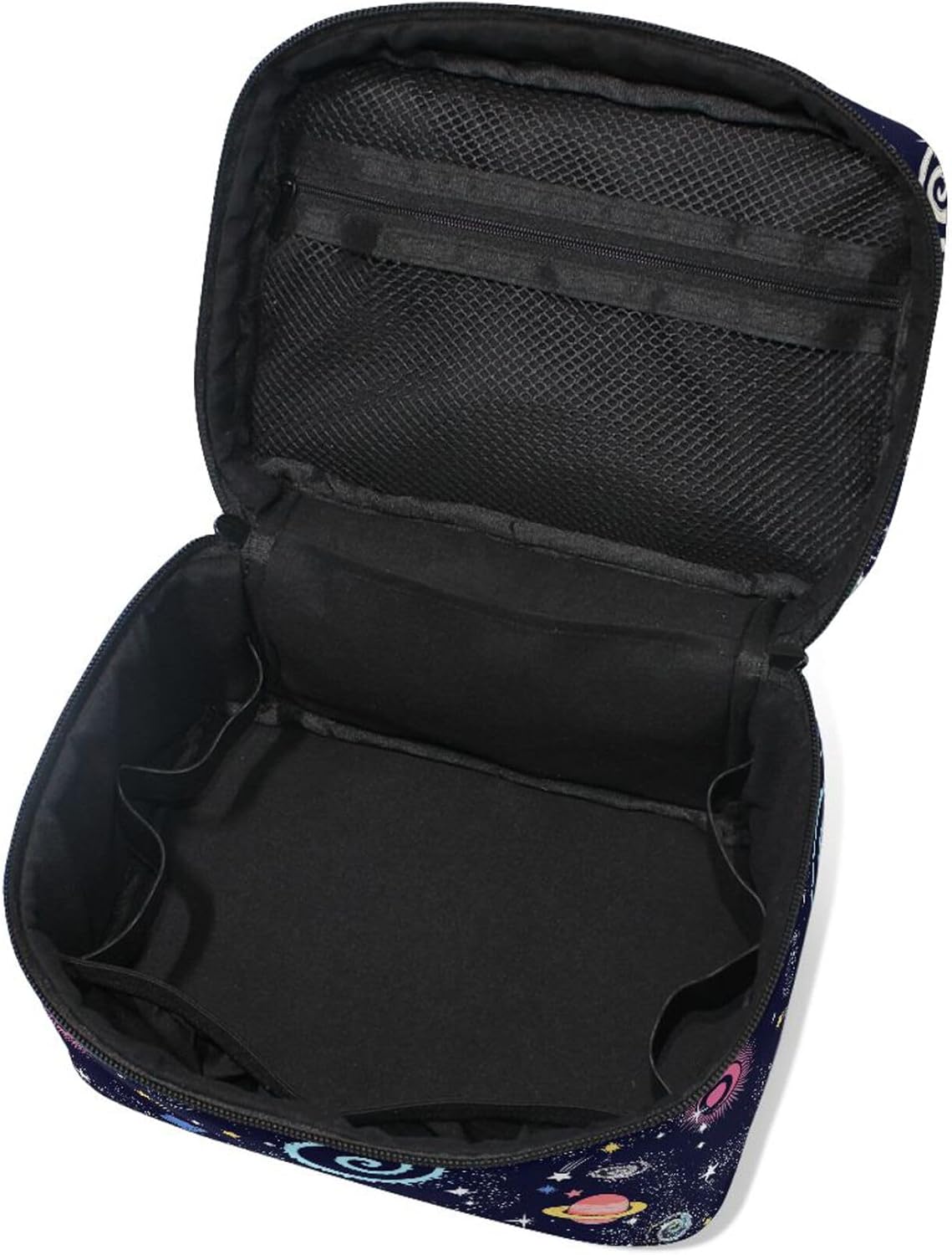 MNSRUU Makeup Bag, Space Galaxy Travel Makeup Organizer Bag Cosmetic Cases Toiletry Bags for Girl Women Ladies