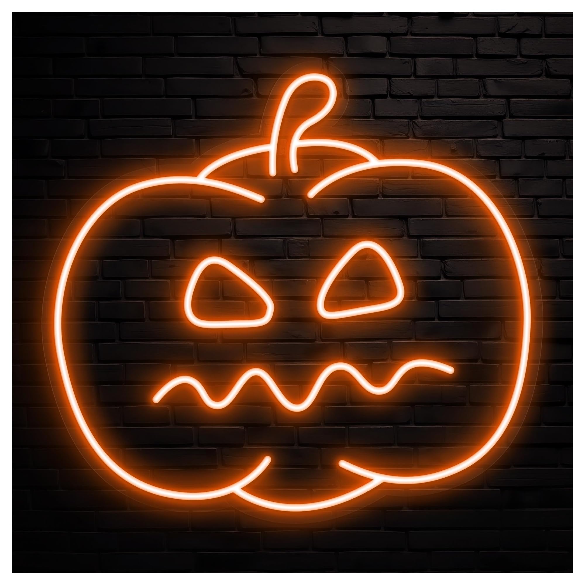 RONGCH Hanging Art Signs Spooky Pumpkin Neon Sign, Suitable for Festival Party Decor with Brightness Adjustable 41cm