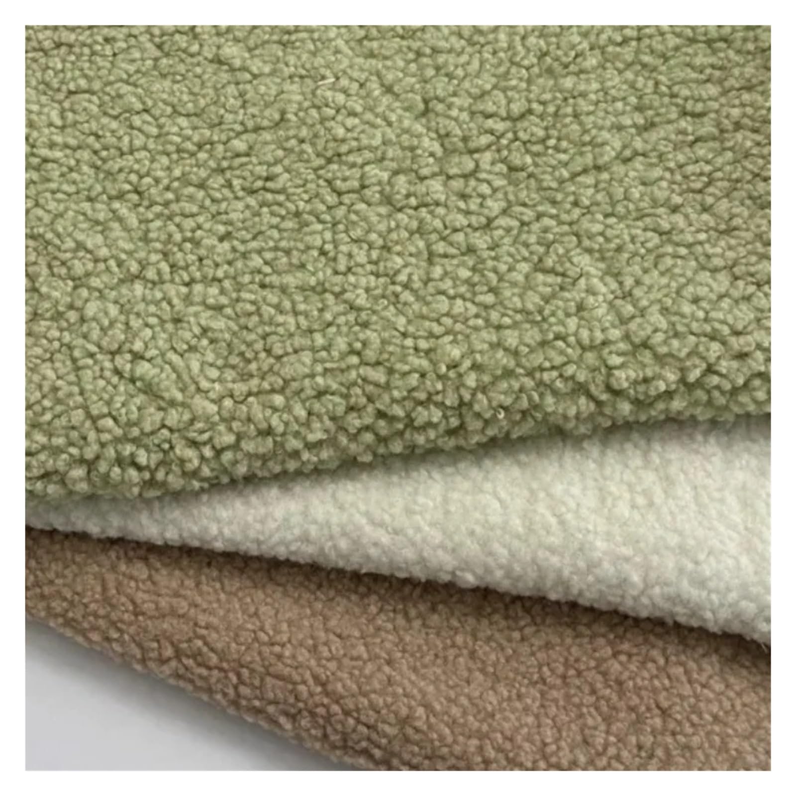 Tejido de forro polar de punto Tela polar de partículas pequeñas, pantalones Cachemira, telas for mantel, ropa hecha a mano, tela costura Diy(Khaki)