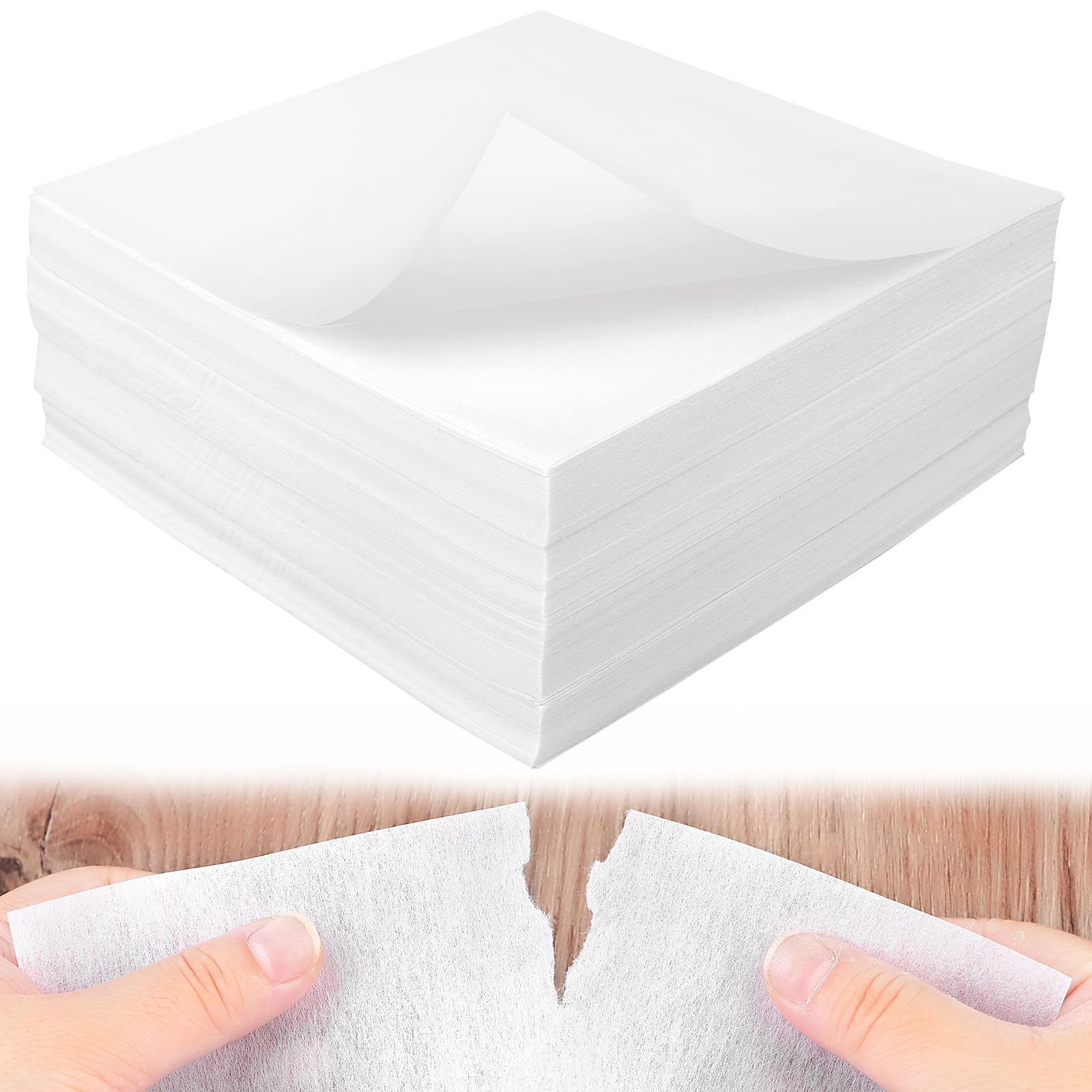 400 Pcs Tear Away Embroidery Stabilizer 8x8 Inch Embroidery Backing 2.5 oz Tearaway Stabilizers for Embroidery Fit 4x4 Hoops Fabric Embroidery Precut Sheets for Machine Embroidery and Hand Sewing