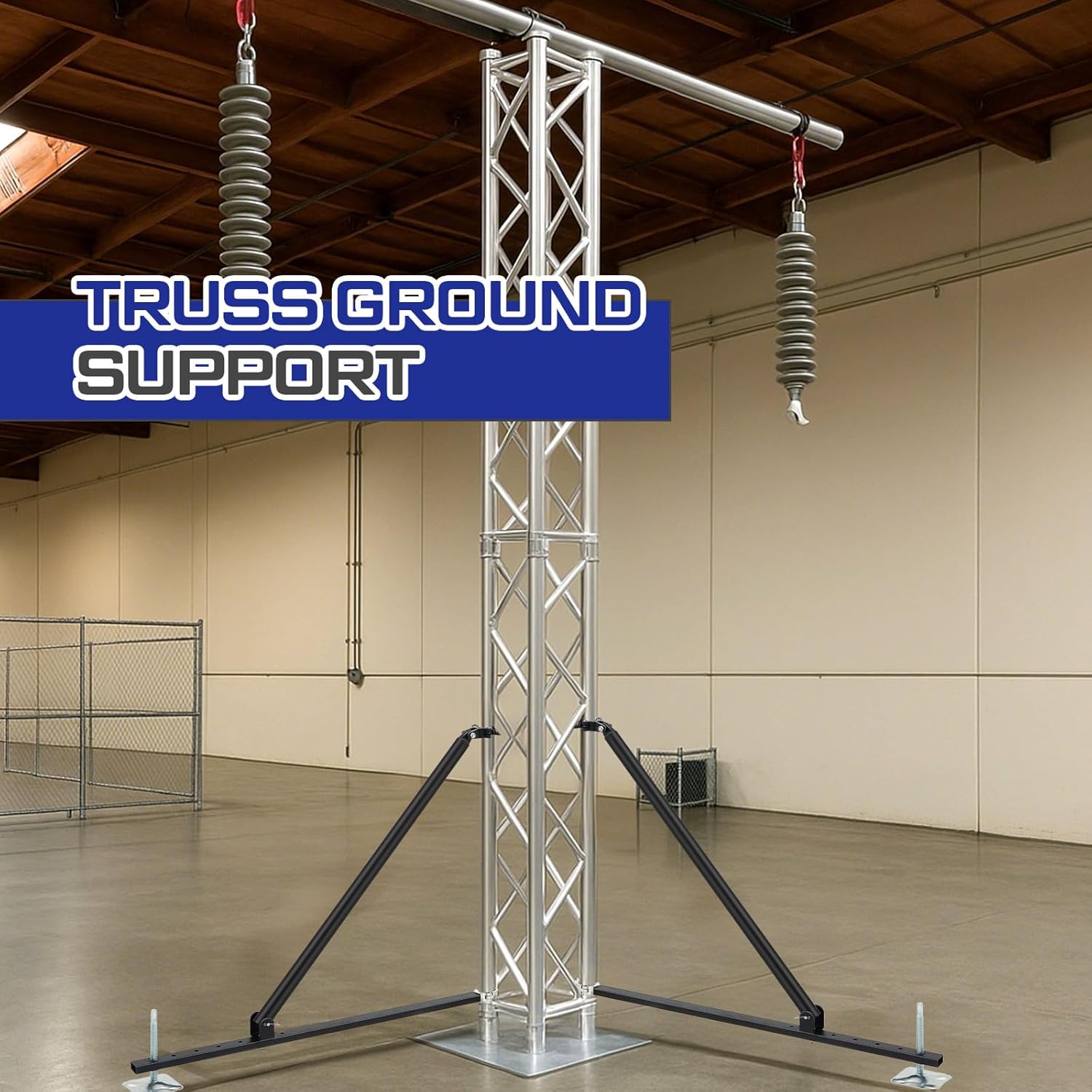 Truss Ground Support Adjustable Balance Stand System Fit F34 Trussing Metal Heavy Duty Rack for 2" Diameter Trussing