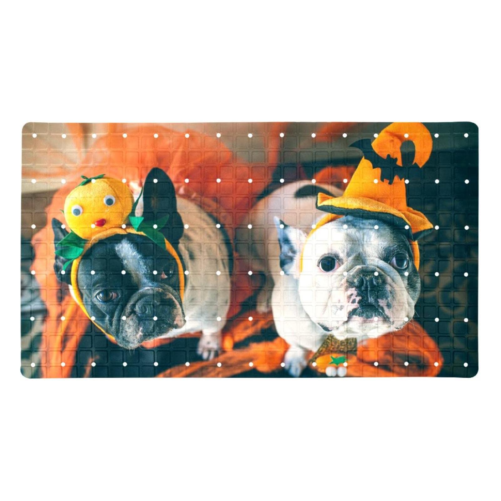 Tapis de bain antidérapant chien avec ventouses drainage