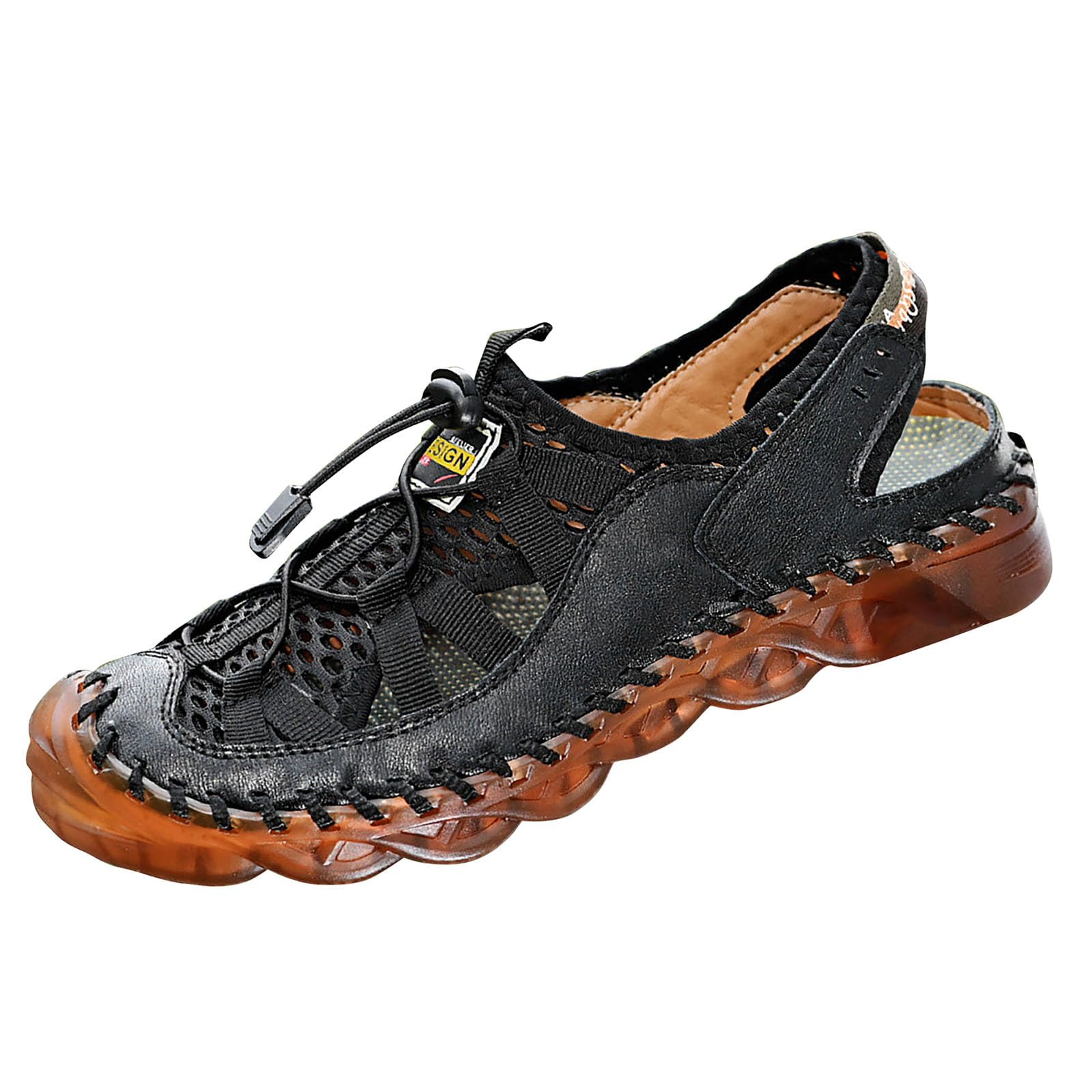 sandalia barefoot Sandalias para hombres Nuevo verano Ahueca hacia fuera Zapatillas de cuero Sandalias casuales Zapatos de playa de blanda sandalia barefoot chanclas de vestir hombre
