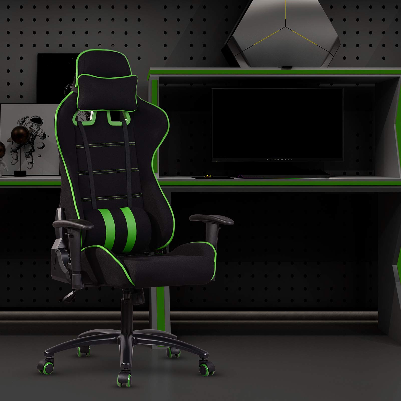 VOFFOV Gaming Chair Racing Chair Ergonomic High Back Ergonomic Armrests