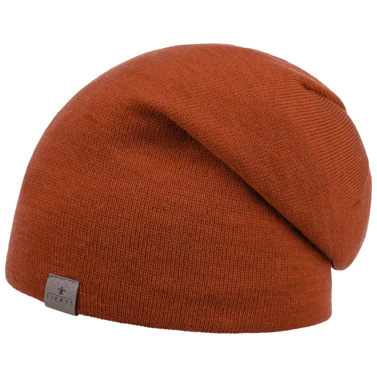 Lierys Fine Merino Long Beanie Men’s/Women’s (Length: 30 cm) - Made in Germany - Knitted hat Made from Merino Wool - Winter hat in one Size (54-61 cm) - Autumn/Winter Rust One Size