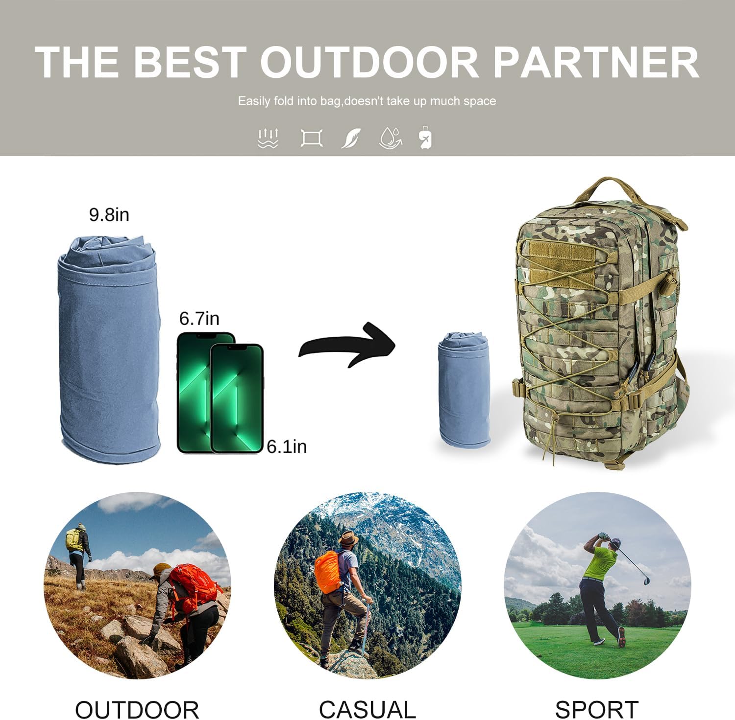 Arunlluta Hiking Pants for Men, Hiking Travel Pants Water-Resistant Mens Work Pants Stretch Quick Dry Lightweight - Image 4