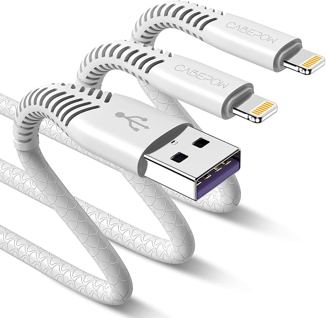 iPhone Charger Cable 3M, [ Apple MFi Certified ] 2Pack 10ft Lightning Cable Long, High Fast/Data Sync 3m Apple Charging Cable Lead for Apple iPhone 11/11Pro/11Max/XS/XR/XS Max/8/7/6/5S/SE iPad White