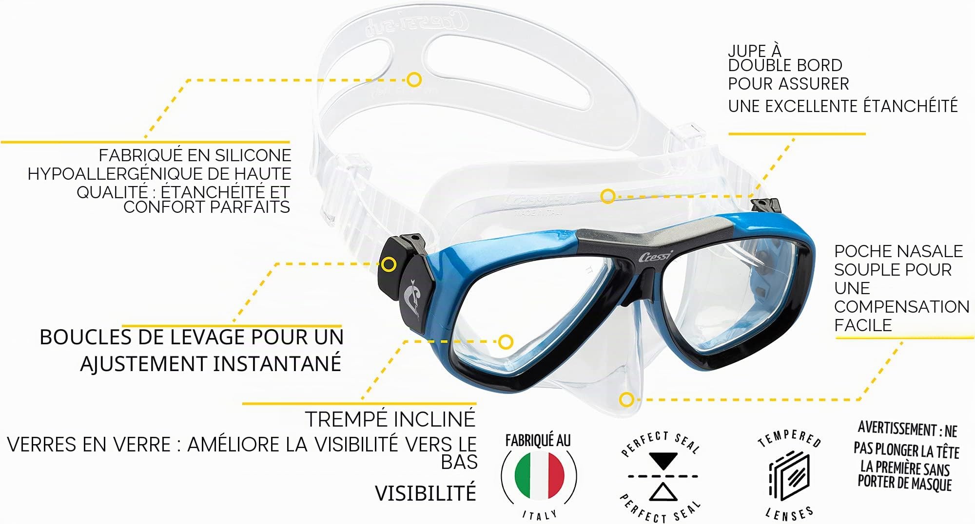 Cressi Sub S.p.A. Focus Masque de plongée
