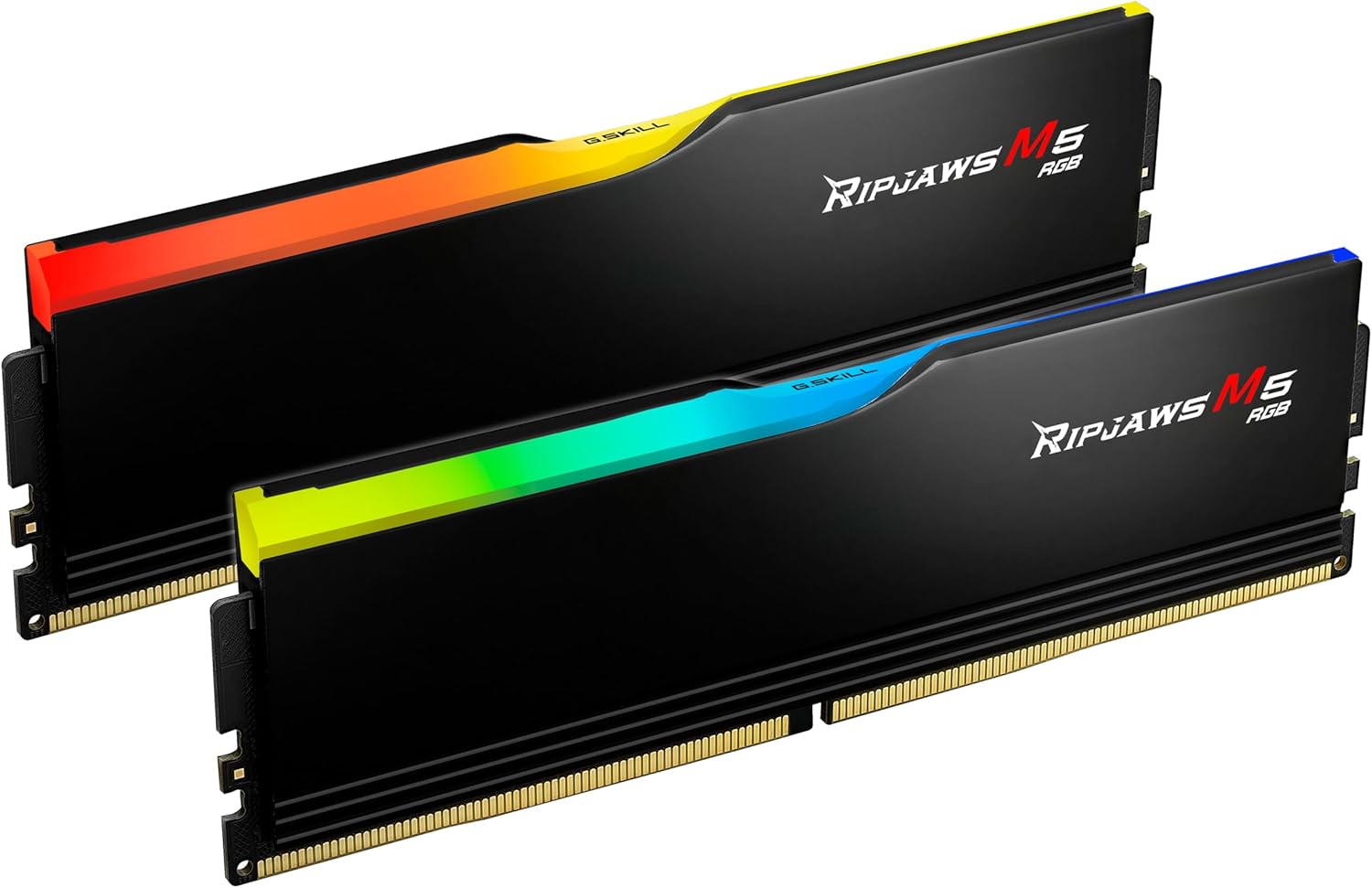G.SKILL Ripjaws M5 RGB Series DDR5 RAM (Intel XMP 3.0) 32GB (2x16GB) 6400MT/s CL36-48-48-102 1.35V Desktop Computer Memory U-DIMM - Matte White (F5-6400J3648F16GX2-RM5RW)