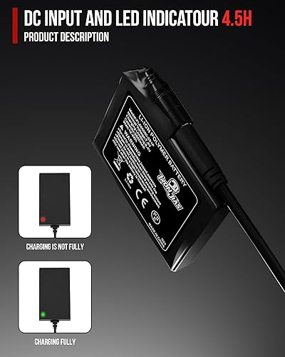 Miniatura 3 de IRON JIA'S Baterías de guante calentadas, baterías recargables de iones de litio de 7.4 V 2500 mAh con cargador (paquete de 2)