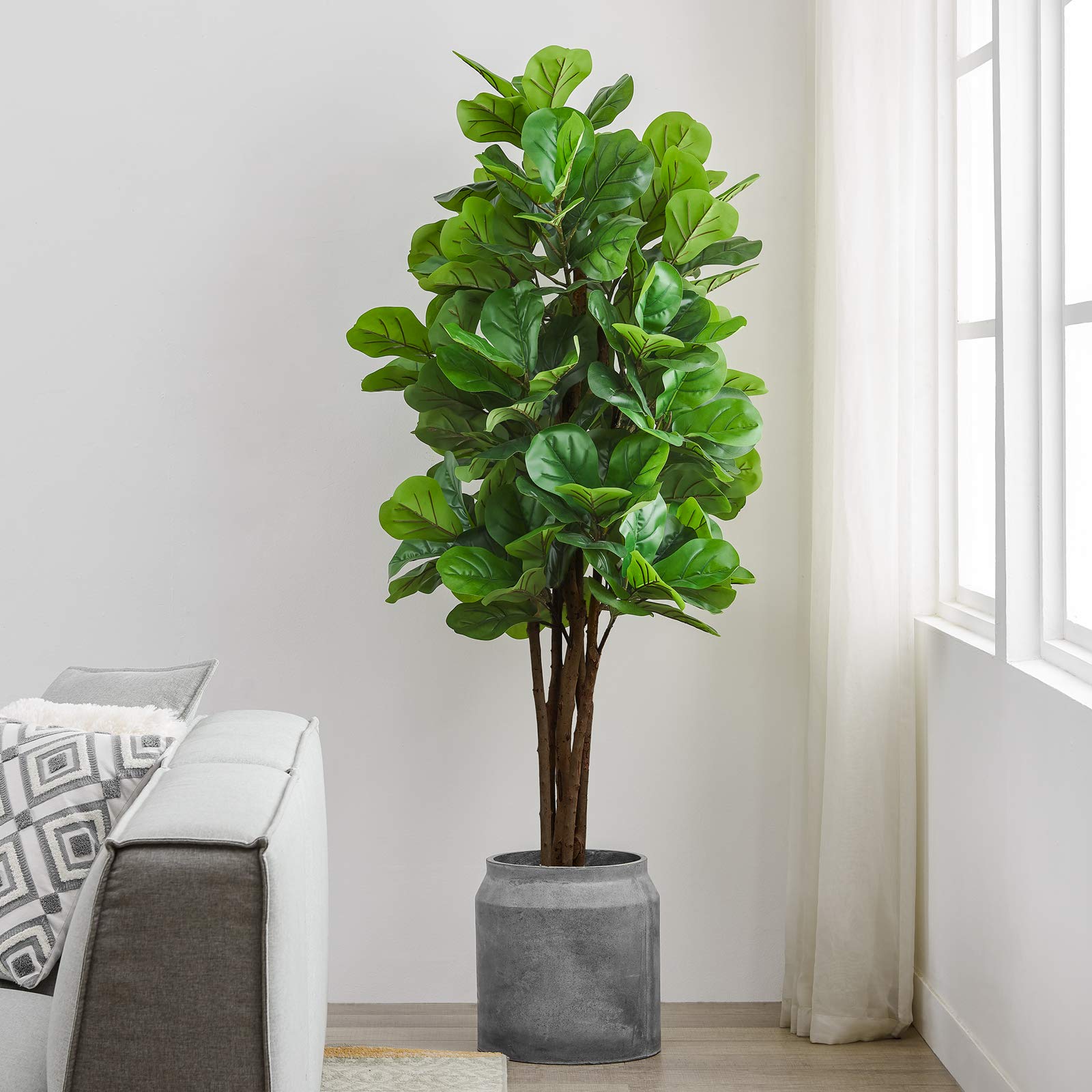 Buy Cozy Castle Artificial Fiddle Leaf Fig Tree, Fig Tree Artificial