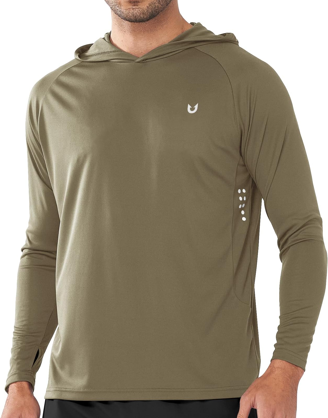 - Men's UPF 50+ Hoodie Shirts Long Sleeve Sun Protection Fishing Swim Beach UV SPF Rash Guard Quick Dry Lightweight