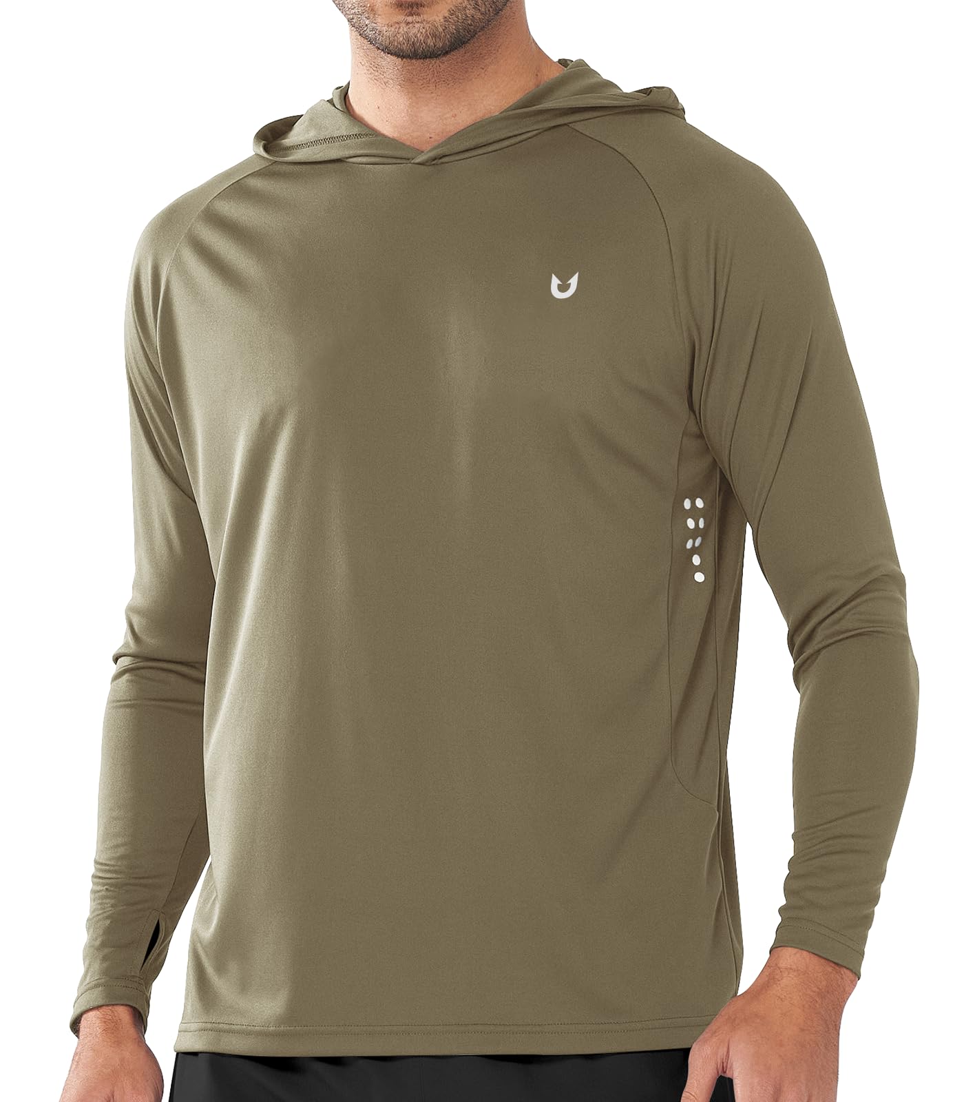 NORTHYARD Sudadera con capucha UPF 50+ para hombre, manga larga, protección solar, pesca, natación, playa, protección UV, SPF de secado rápido, ligera