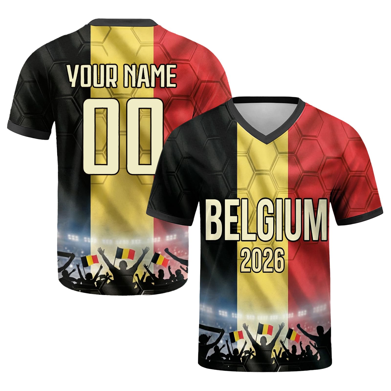 Seguire Personalised Football Shirt 2026 World Football Jersey Custom Name Number Jersey Customisable Fan Top for Men Women Kids