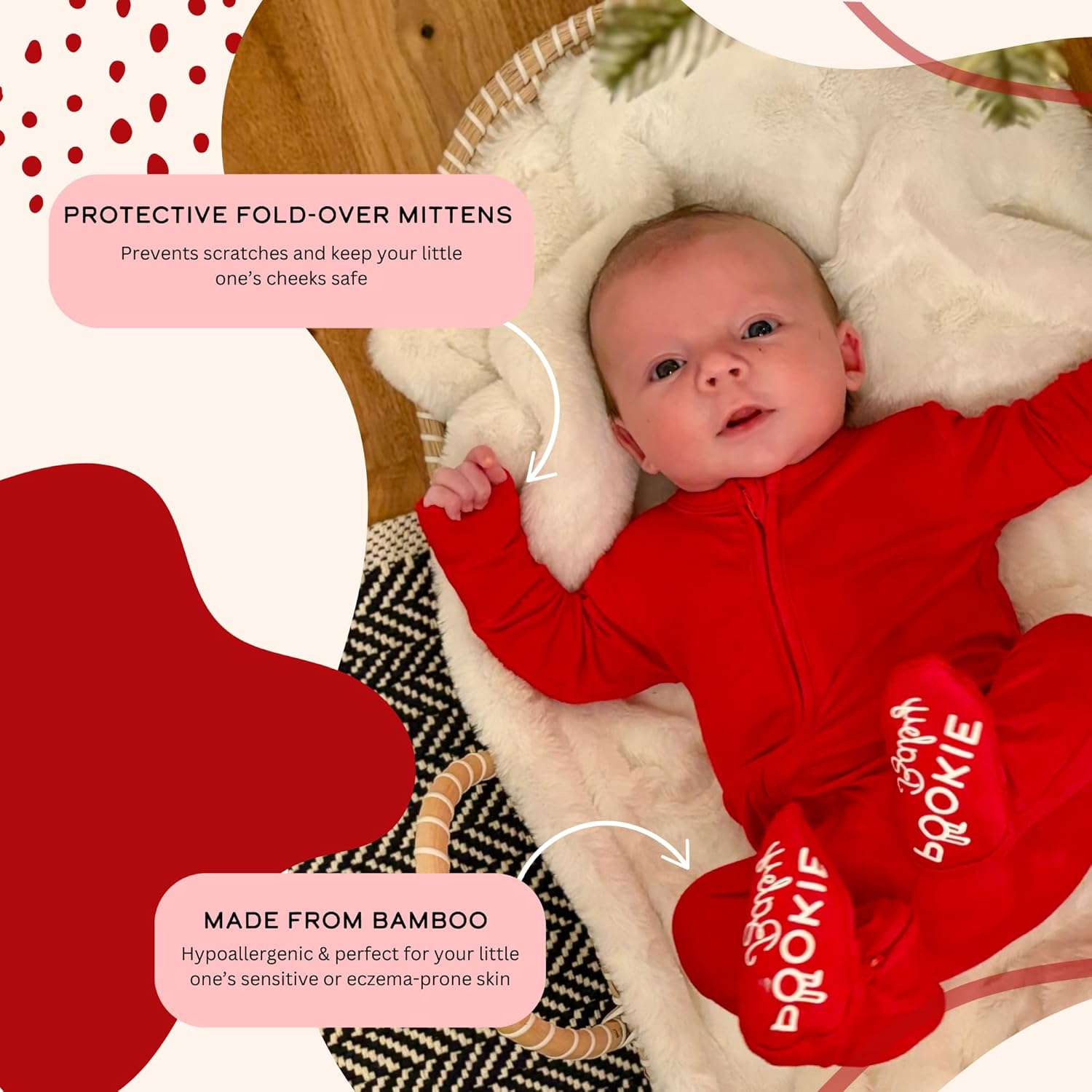 Soft Baby Bamboo Viscose Footie Pajamas, 2-Way Zipper Pajamas for Baby Boys & Baby Girls, Toddler PJs