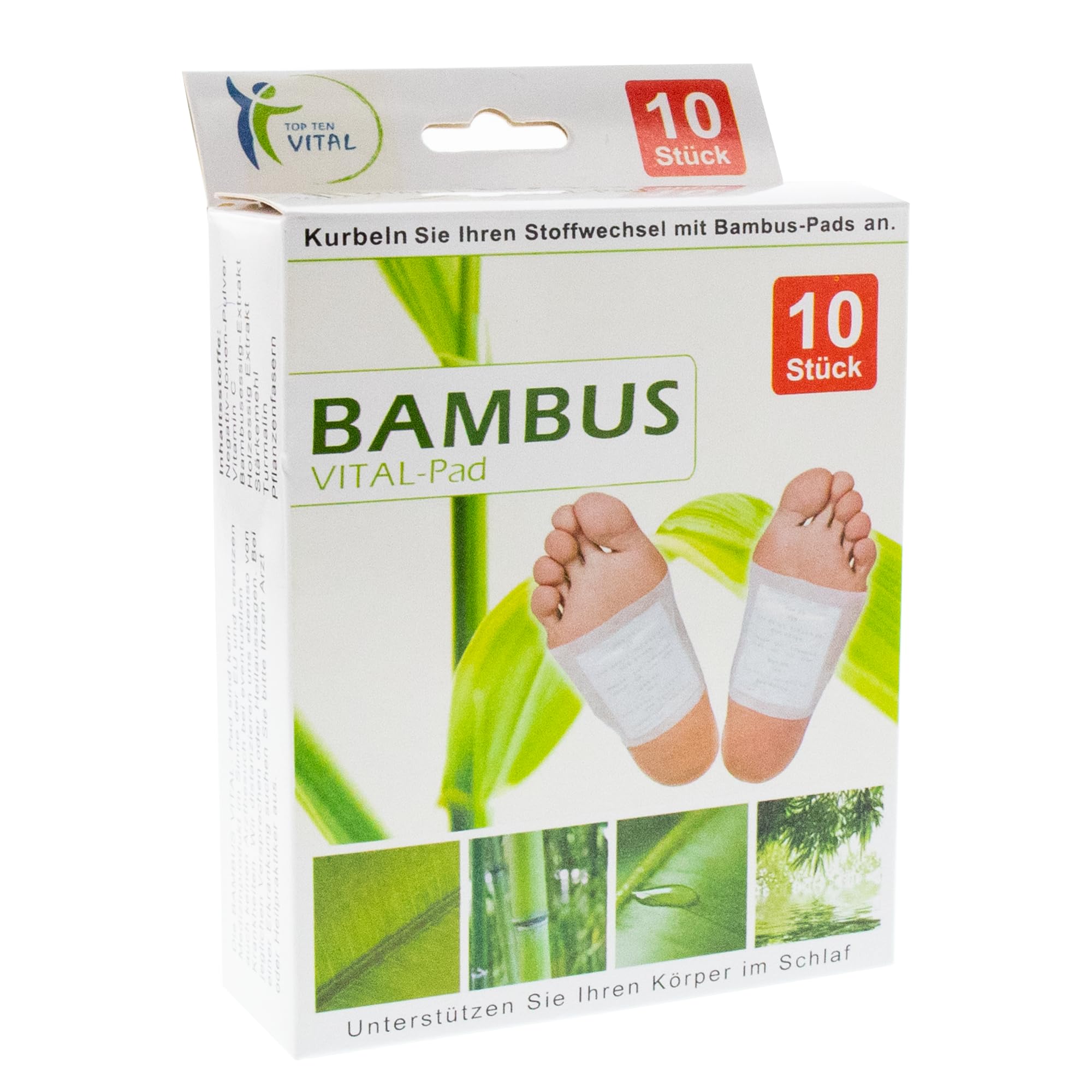 G&M Bambus Detox Fupflaster, 10 Entgiftungspflaster fr Fe, 100 %  natrliche Wellness Energiepflaster, Deep Cleansing fr Stressreduktion und  ...