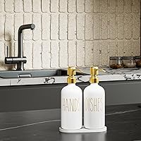 Vista 3 de MOMEEMO Kitchen Soap Dispenser Set, Contains Dish and Hand Soap Dispenser, Suitable for Kitchen Counter Decor. (White)