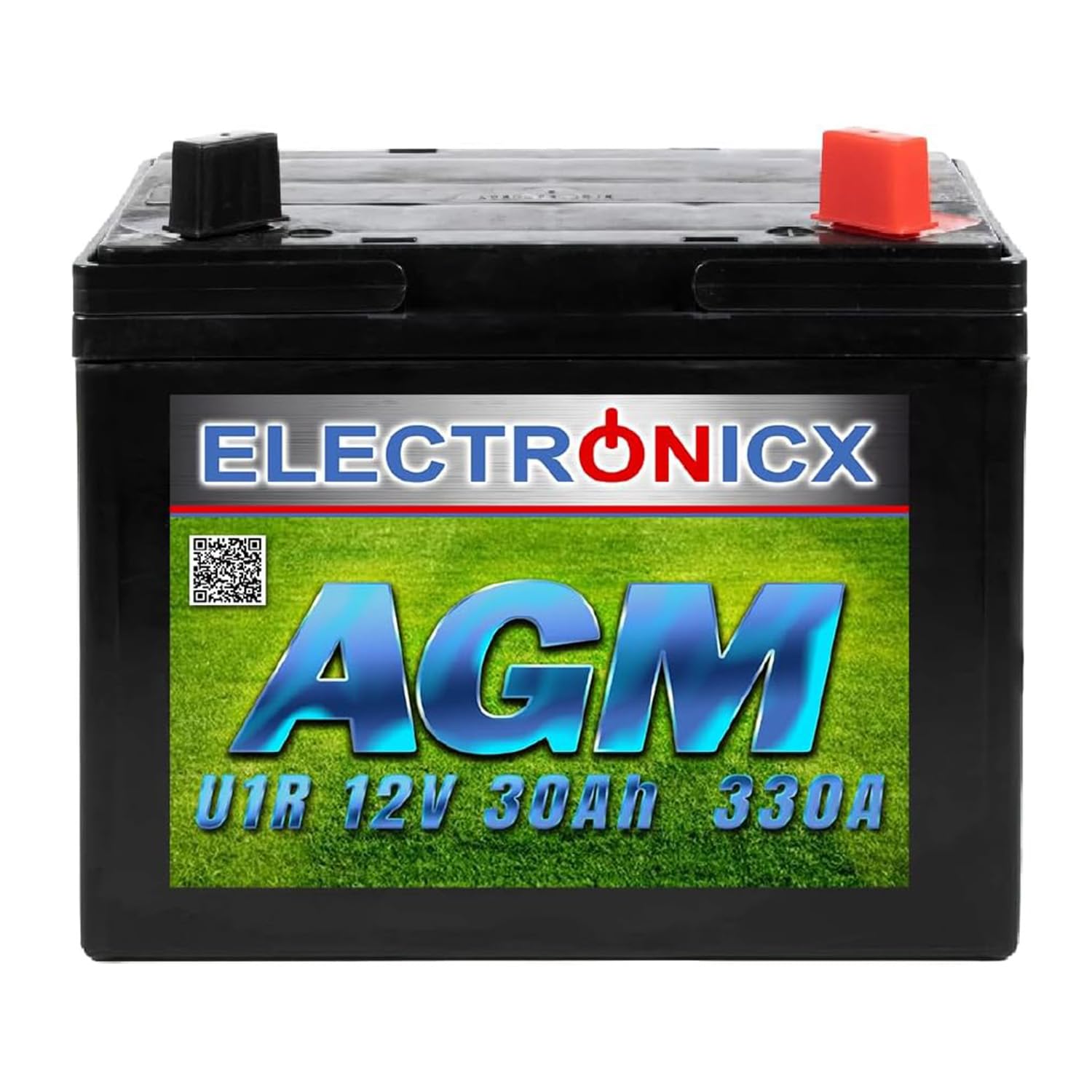Electronicx akumulator do traktorka 12V 30Ah akumulator AGM do kosiarki akumulator 30 Ah kosiarka samojezdna traktorek do trawy plus prawy U1R 330A traktorki do trawy