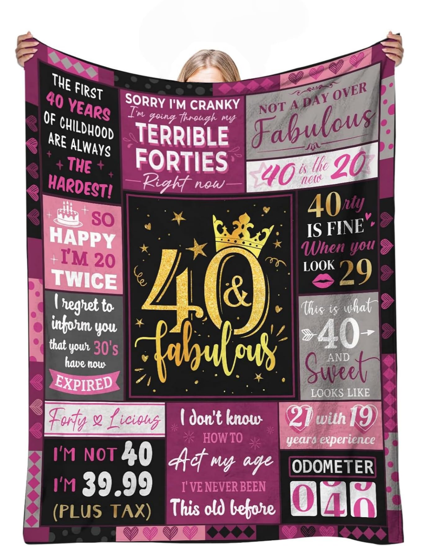 Couverture cadeau 40e anniversaire femme : un plaid pour fêter ses quarante ans