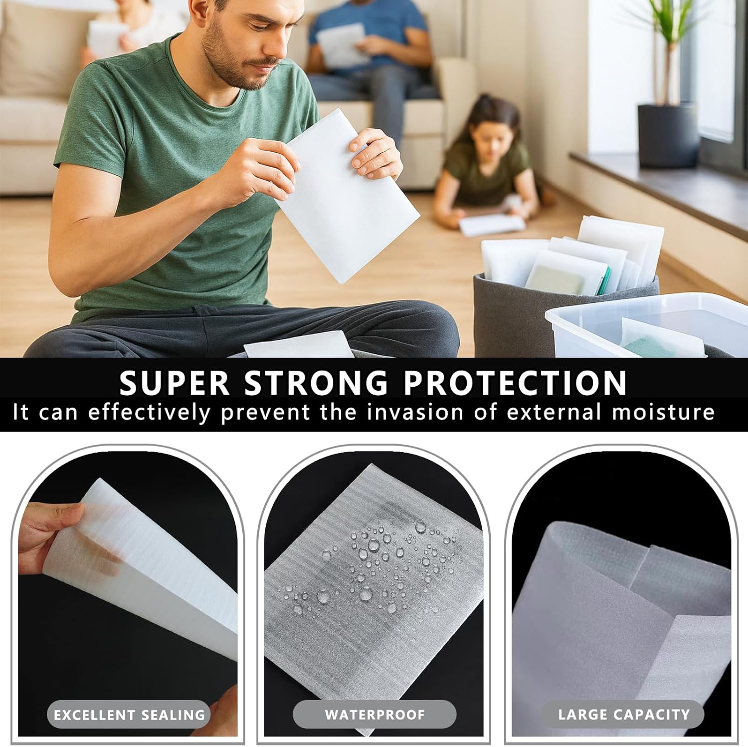 フォームポーチ 100個パック 8x8インチ &amp; 12x12インチ &amp; 14x14インチ &amp; 16x16イン