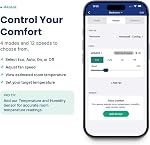 4x10 Smart Booster Fan System–Improves Weak Airflow in Hot & Cold Rooms – Works with Forced Air Heating & Cooling Systems – Integrates with Nest & ecobee – Works with Alexa- Made in Canada