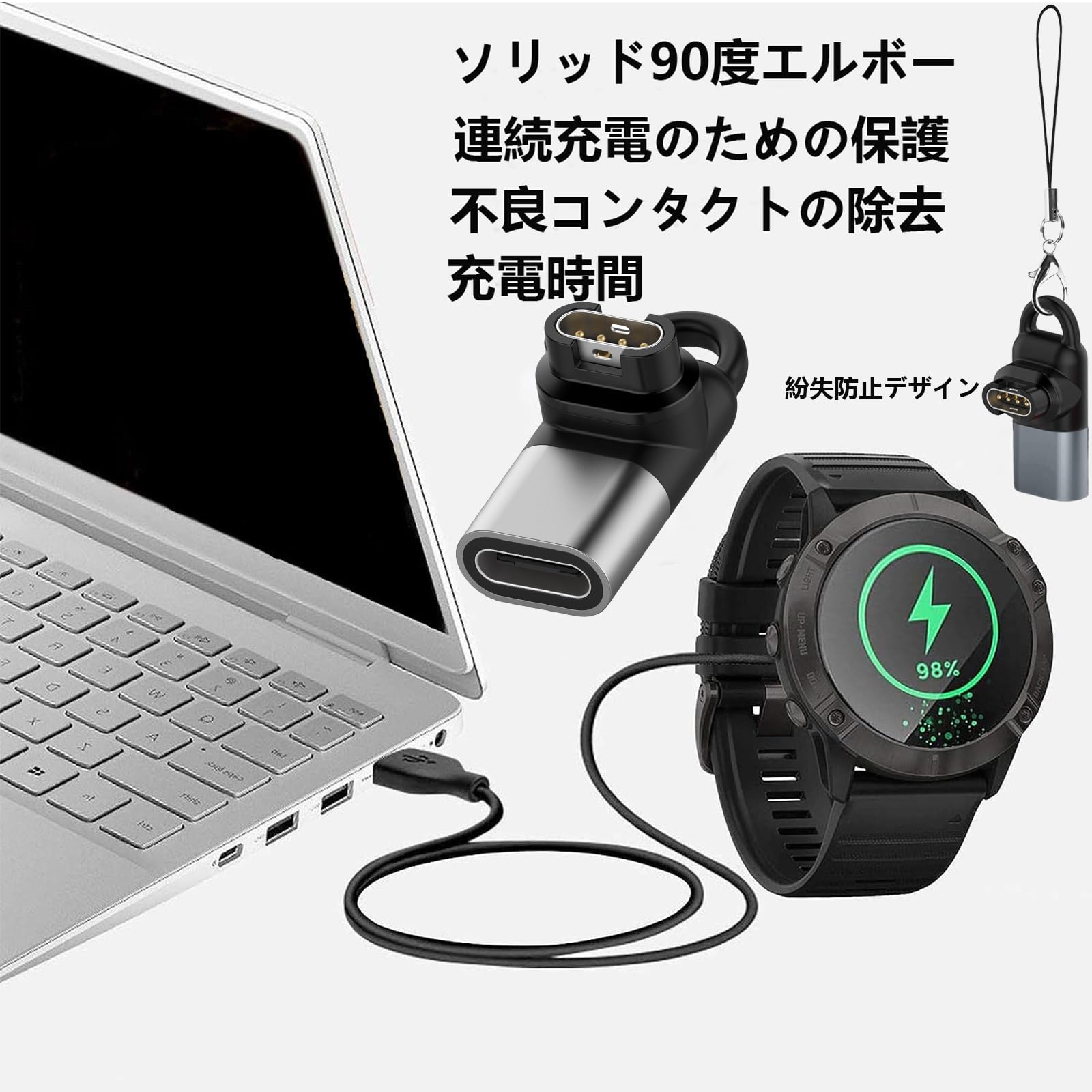 Amazon.co.jp: Garmin(ガーミン)用変換アダプター【1個】L型 Type-C 