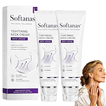 Softanas Tightening Cream, 2026 New Softanas Instant Neck Lift Cream, Infused with Retinol & Hyaluronic Acid | Firms the Neck, Reduces Wrinkles & Double Chin 2pcs