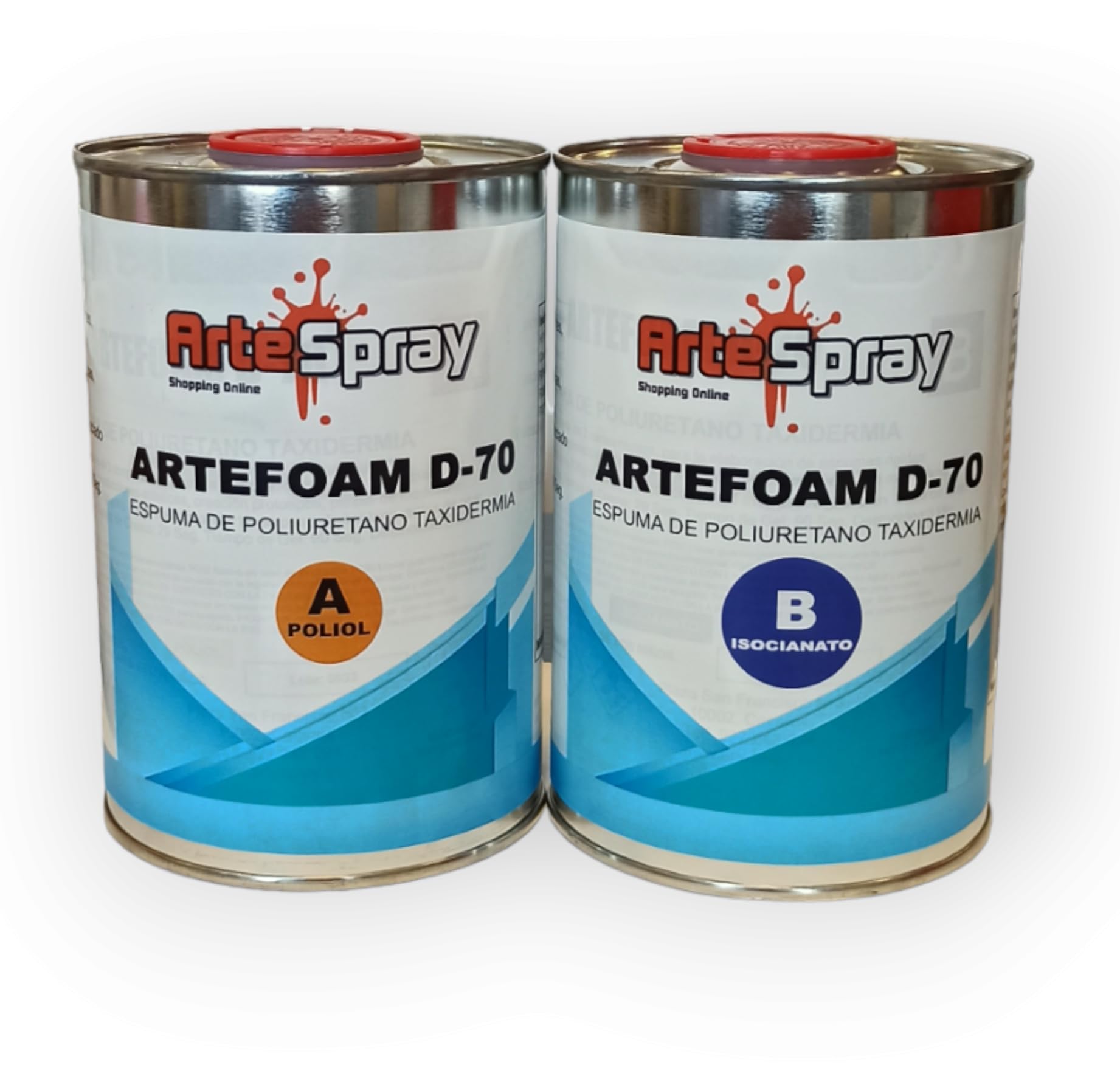 Espuma Poliuretano Artefoam D-70 2Kg (1Kg A + 1Kg B) Especial Para Taxidermia Y Moldes