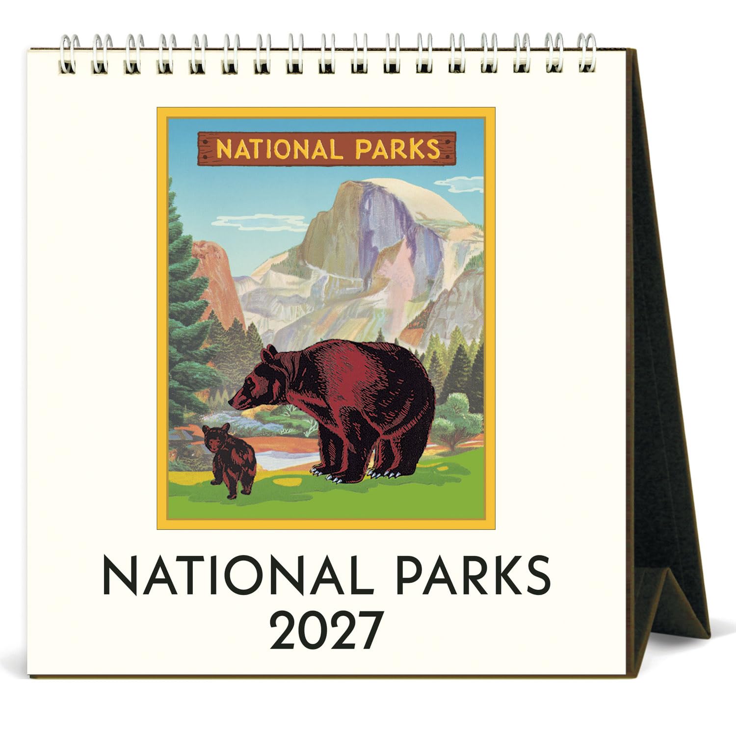Cavallini 2027 National Parks Easel Desk Calendar, 6x6.5 Inches, 12 Month