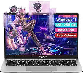 Notebook Intel Celeron 8gb Ram 256 Gb Ssd Laptop 1920x1080 FHD 14in