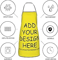 Vista 6 de Personalized Aprons For Women Men Custom Apron With Pockets Picture Text Logo